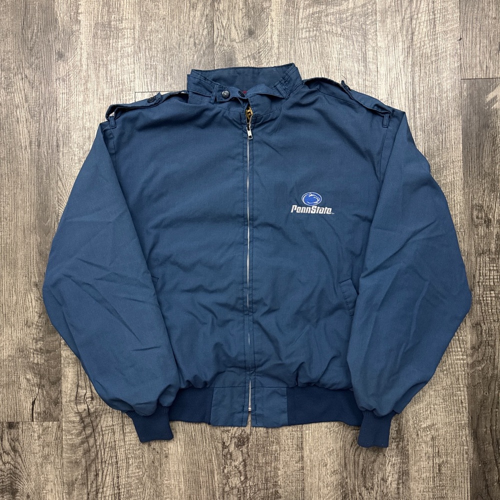 Vintage King Louie Pro Fit Plaid Lined Penn State Bomber Jacket Workwear USA